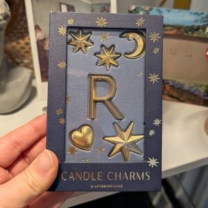 NIB Anthropologie Celestial Monogram Candle Charms - Letter "R"